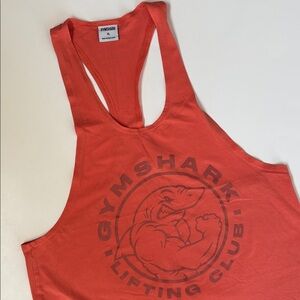 Gym Shark Lifting Club Orange Stringer Muscle Tank Top Weightlifting Gym Mens XL